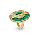 As Above So Below Ring In Malachite And Diamonds #2