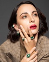 As Above So Below Ring In Malachite And Diamonds #3