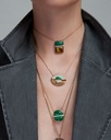 As Above So Below Necklace In Malachite, Tiger'S Eyes And Diamonds #2