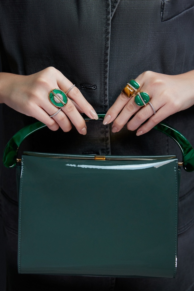 As Above So Below Ring In Malachite #2