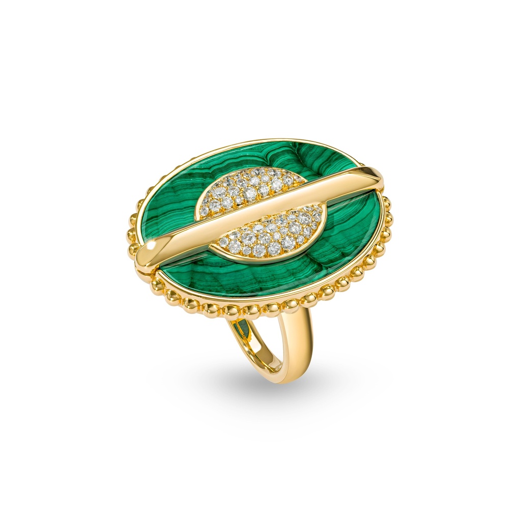 As Above So Below Ring In Malachite #3