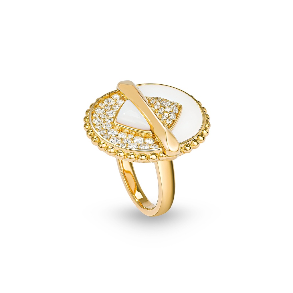 Vice Versa Ring In White Ceramic #2