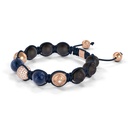 Shamballa Jewels Rose Gold, Sapphire, Diamond & Ceramic 10mm Bead Braided Bracelet (Right View)