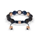 Shamballa Jewels Rose Gold, Sapphire, Diamond & Ceramic 10mm Bead Braided Bracelet (Back View)