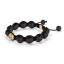 Shamballa Jewels Yellow Gold & Ceramic 10mm Bead Braided Bracelet (Right View)