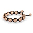 Shamballa Jewels Full Rose Gold SOS & Onyx 10mm Bead Braided Bracelet (Right View)