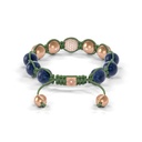 Shamballa Jewels Rose Gold, Diamond & Sapphire 10mm Bead Braided Bracelet (Back View)