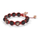 Shamballa Jewels Black & Rose Gold Ceramic 10mm Bead Braided Bracelet (Right View)