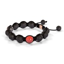 Shamballa Jewels Black & Rose Gold Coral & Ceramic 10mm Bead Braided Bracelet (Right View)