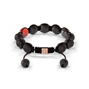 Shamballa Jewels Black & Rose Gold Coral & Ceramic 10mm Bead Braided Bracelet (Back View)