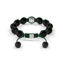 Shamballa Jewels White Gold & Ceramic 10mm Bead Braided Bracelet (Back View)