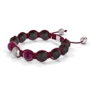 Shamballa Jewels White Gold, Ruby & 10mm Bead Braided Bracelet (Right View)