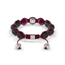 Shamballa Jewels White Gold, Ruby & 10mm Bead Braided Bracelet (Back View)