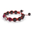 Shamballa Jewels White Gold, Ruby & 10mm Bead Braided Bracelet (Right View)