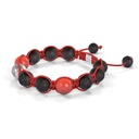 Shamballa Jewels White Gold, Coral & Ceramic 10mm Bead Braided Bracelet (Right View)
