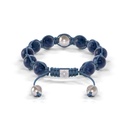 Shamballa Jewels White Gold, Sapphire & Ceramic 10mm Bead Braided Bracelet (Back View)