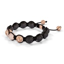 Shamballa Jewels Rose Gold Pave Diamond, & Ceramic 10mm Bead Braided Bracelet (Right View)
