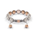 Shamballa Jewels Rose Gold Diamond & Moonstone 10mm Bead Braided Bracelet (Back View)