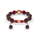 Shamballa Jewels Yellow Gold & Ceramic 10mm Bead Braided Bracelet (Back View)