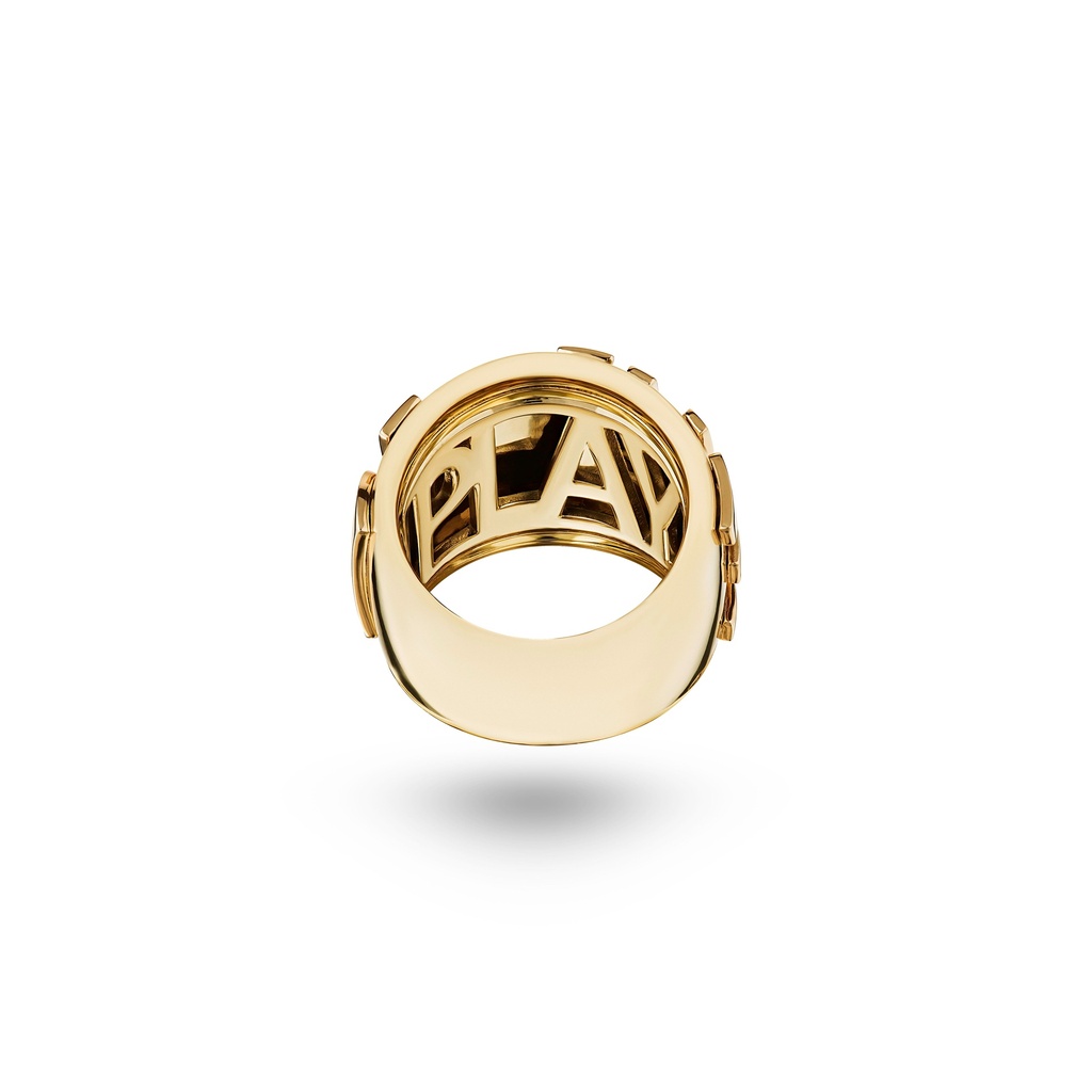 "V" Diamond Divine Play Ring #3