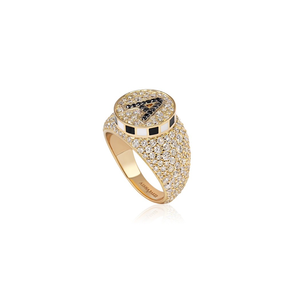 Aisha Baker Signet Dreams Diamond Yellow Gold Pinky Ring SD003_2.jpg