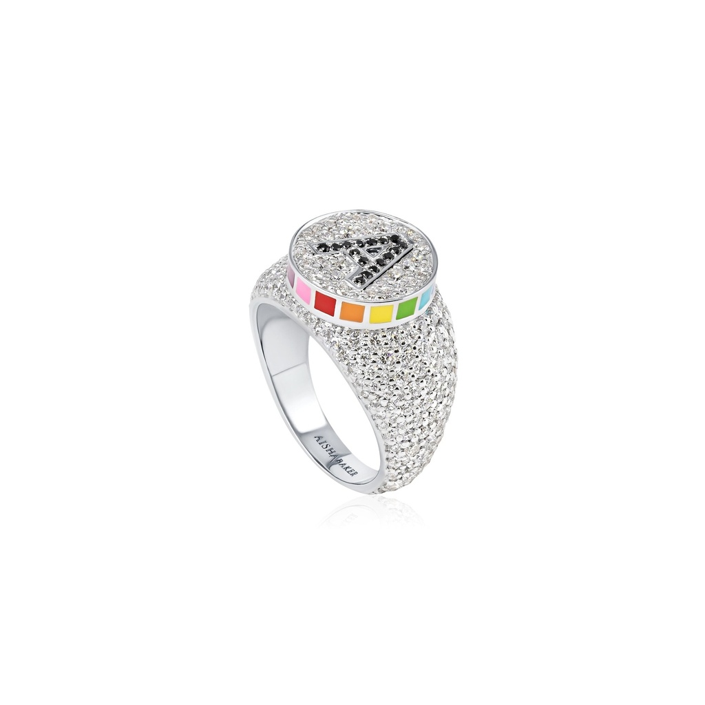 Aisha Baker Signet Dreams Diamond White Gold Pinky Ring SD002_2.jpg