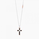 Zancan white gold necklace with cross and diamonds. #2