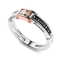 Zancan white and rose gold ring with diamonds. #2