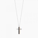 Zancan white gold necklace with cross and diamonds. #2