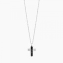 Zancan white gold necklace with cross and diamonds. #2