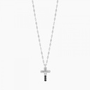 Zancan white gold necklace with cross and diamonds. #2
