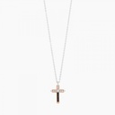 Zancan white gold necklace with cross and diamonds. #2