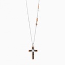 Zancan white gold necklace with cross and diamonds. #2