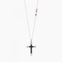 Zancan white gold necklace with cross and diamonds. #2