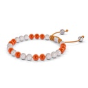 Shamballa Jewels 6mm White Gold Non-Braided Diamond & Carnelian Bracelet (Right View)