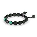 Shamballa Jewels 8mm Black Gold & Emerald Shamballa Braided Bracelet (Right View)