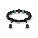 Shamballa Jewels 8mm Black Gold & Emerald Shamballa Braided Bracelet (Back View)