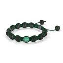 Shamballa Jewels 8mm Black Gold, Black Diamond & Emerald Shamballa Braided Bracelet (Right View)