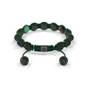 Shamballa Jewels 8mm Black Gold, Black Diamond & Emerald Shamballa Braided Bracelet (Back View)