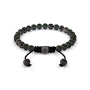 Shamballa Jewels 6mm Black Gold, Black Diamond & Ceramic Non-Braided Shamballa Bracelet (Back View)