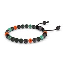 Shamballa Jewels 6mm Black Gold, Black Diamond, Carnelian & Emerald Non-Braided Shamballa Bracelet (Right View)