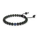 Shamballa Jewels 6mm Black Gold, Black Diamond & Blue Sapphire Non-Braided Shamballa Bracelet (Right View)
