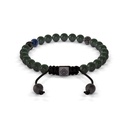 Shamballa Jewels 6mm Black Gold, Black Diamond & Blue Sapphire Non-Braided Shamballa Bracelet (Back View)