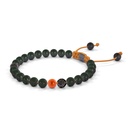 Shamballa Jewels 6mm Black Gold, Black Diamond & Carnelian Non-Braided Shamballa Bracelet (Right View)