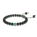 Shamballa Jewels 6mm Black Gold, Black Diamond & Emerald Non-Braided Shamballa Bracelet (Right View)