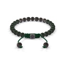 Shamballa Jewels 6mm Black Gold & Black Diamond Non-Braided Shamballa Bracelet (Back View)