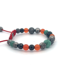 FF EXCLUSIVE 3/5 - Multi Size Black Gold, Black Diamond, Emerald & Carnelian Non-Braided Shamballa Bracelet#2