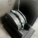 FF EXCLUSIVE 4/5 - Multi Size Black Gold, Black Diamond, Emerald & Ceramic Non-Braided Shamballa Bracelet#Box