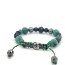 FF EXCLUSIVE 4/5 - Multi Size Black Gold, Black Diamond, Emerald & Ceramic Non-Braided Shamballa Bracelet#3