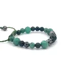 FF EXCLUSIVE 4/5 - Multi Size Black Gold, Black Diamond, Emerald & Ceramic Non-Braided Shamballa Bracelet#4
